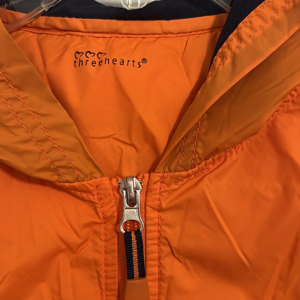 Orange Three Hearts Windbreaker